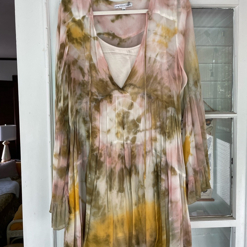 Tie-Dye V-Neck Dress